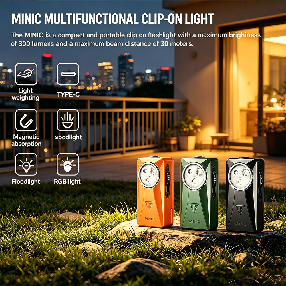 Edc Carry Clip - Lanterna EDC Trustfire MINIC 800 Lumens