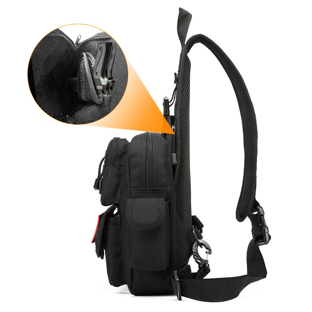 Bolsa tática para pistola, col - Edc Concealed Carry Sling Bag avaliação e preço