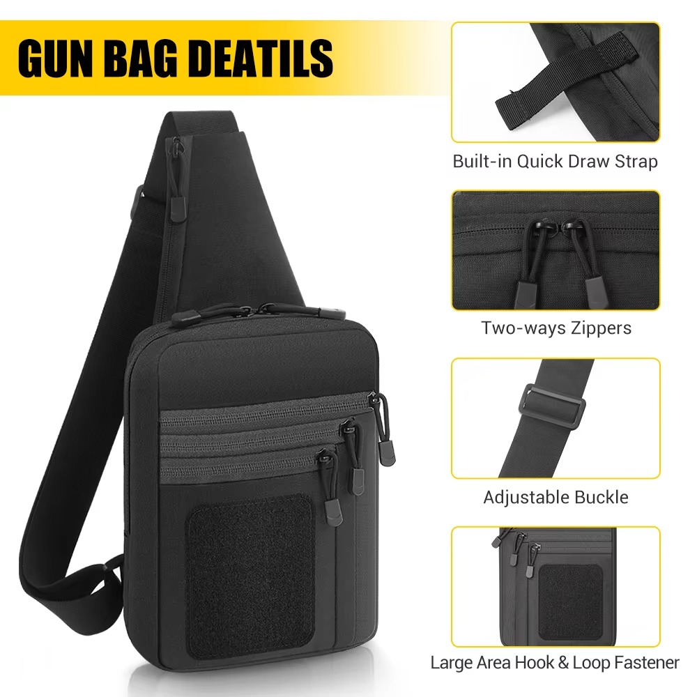 Bolsa tática para pistola, col - Edc Concealed Carry Sling Bag avaliação e preço