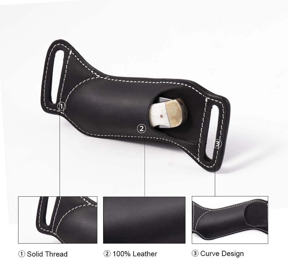 Bainha/Bolsa de Couro Genuíno  - Edc Carry Knife avaliação e preço